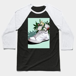 Sneaker with Flowers Baseball T-Shirt